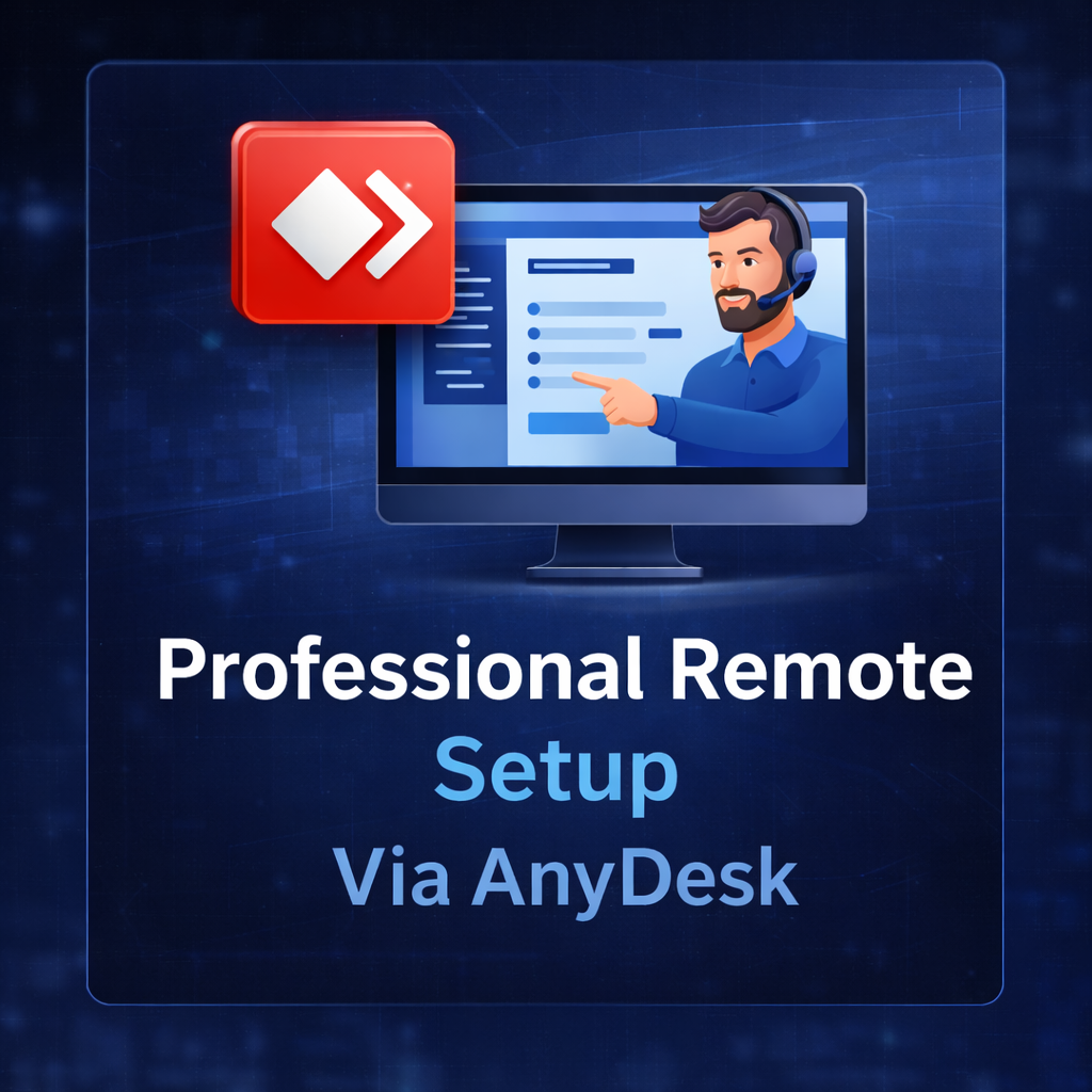 Professional Remote Setup Via AnyDesk
