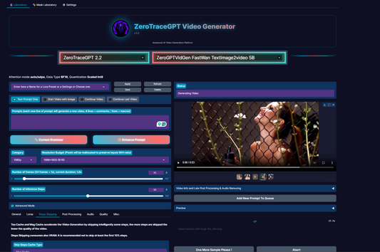 ZeroTraceGPT Video Generator